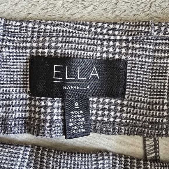Ella Rafaella High Rise Button Detail Plaid Bootcut Pant size 8 - Picture 10 of 12